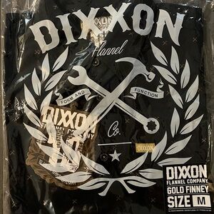 Mens Dixxon Flannel short sleeve party shirt - Gold Finney (M) BNIB